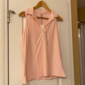 NWT CALIA By Carrie Underwood Rosy Willow sleeveless polo